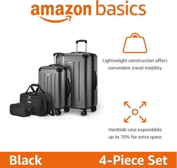 Hardside Carry-On Spinner, 3-piece set, Black - Image 2