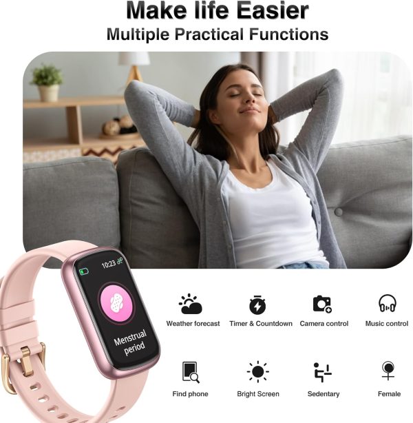 Health Fitness Tracker, Smart Watches for Women Men with 24/7 Heart Rate Blood Oxygen Monitor, Sleep Tracker, Calories & Pedometer, IP68 Waterproof Activity Trackers & Fitness Watch for Android&iPhone - Image 4